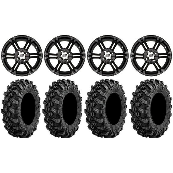 ITP SS212 12" Wheels Black 25" Buck Snort Tires Honda Foreman Rancher SRA