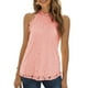 thumbnail image 3 of Blusa Top, Mujeres Tank Tops Elegante Encaje Trim Keyhole Back Para Club Nocturno Para Damas Cergrey Rosa XL, 3 of 6