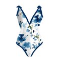 thumbnail image 2 of Gibobby Trajes de Natación para Mujer Traje de baño para mujer con bikini Maxi Wrap Dress Traje de baño con estampado floral Conjunto de traje de baño de(Azul claro,XL), 2 of 4