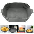 thumbnail image 5 of TABLZONE Tablzone Reusable Silicone Mat for Air Fryer Grey Non-Stick Home Cooking, 5 of 7