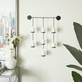 thumbnail image 2 of CosmoLiving by Cosmopolitan 7 Holder Black Metal Wall Sconce, 2 of 9