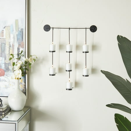 

CosmoLiving by Cosmopolitan 7 Holder Black Metal Wall Sconce