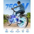 thumbnail image 3 of QNUT Full Aluminum Electric Bike for Adults & Teens, Peak 750W, Upgraded Adjustable Handlebars, 21-Speed Commuter E-Bike with Dual Disc Brakes, 40-Mile Range, for mountain & Commuter (Dawn Glide), 3 of 9