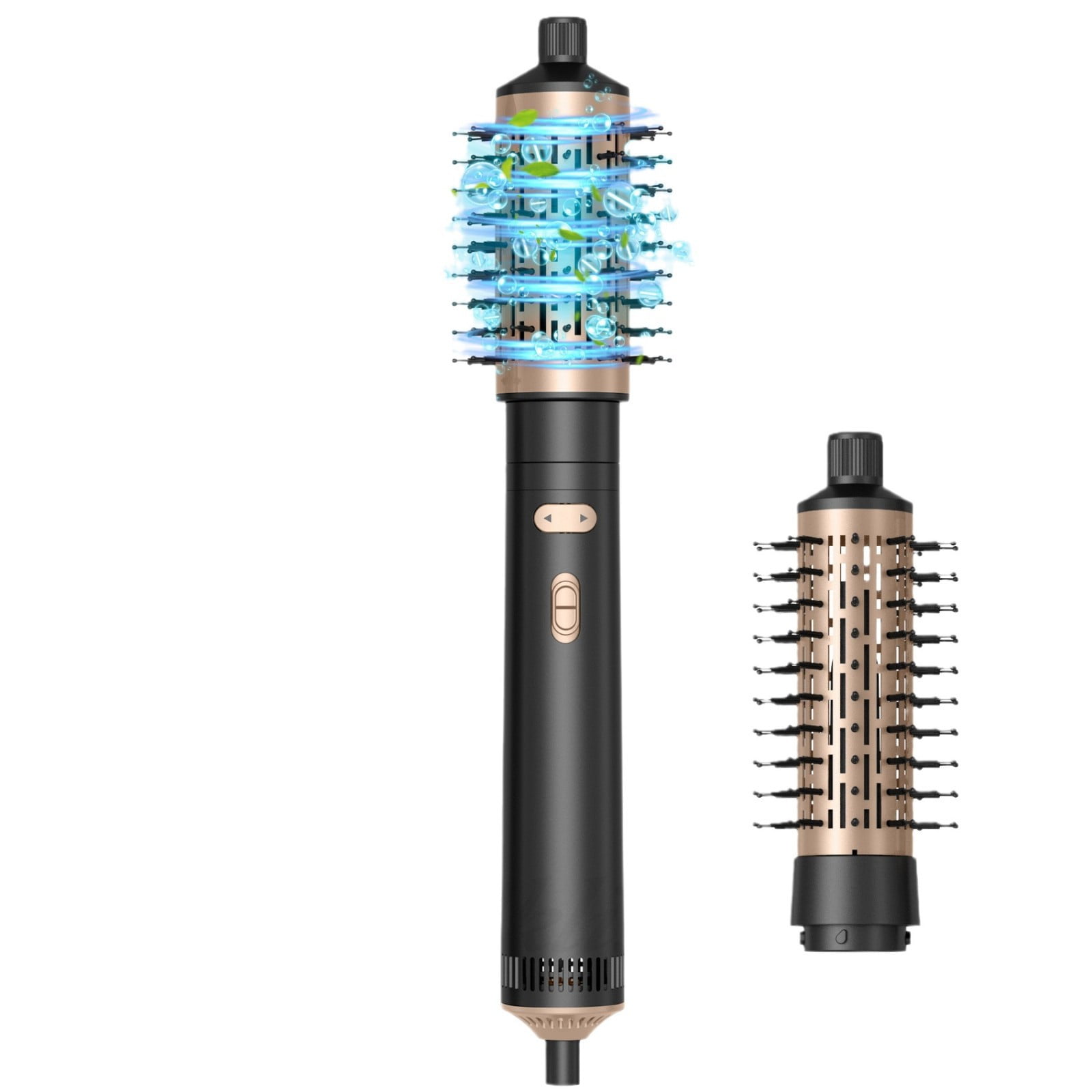 3-in-1 Rotating Hot Air Brush Styler, Professional Ionic Hair Dryer Brush Set with 3 Interchangeable Heads for Volumizing, Smoothing, and Creating Salon-Quality Blowouts