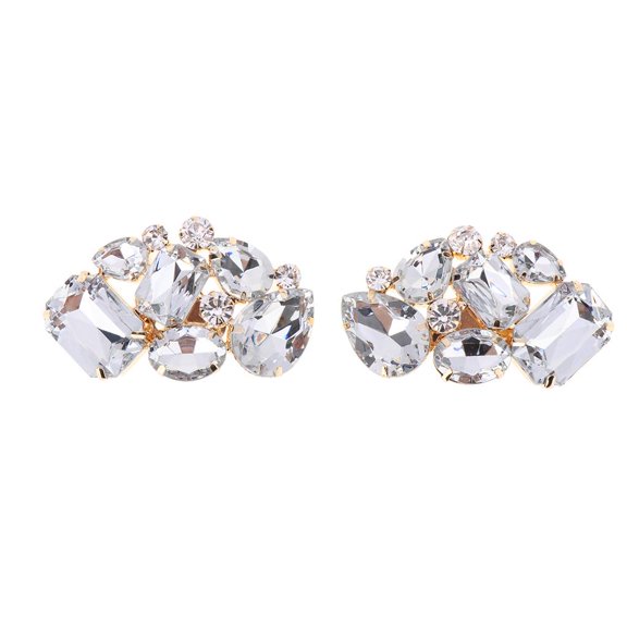 2PCS Super Rhinestone Buckle Party Prom Removable Shoe Clips
