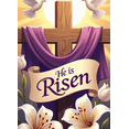 thumbnail image 4 of Easter Religious Backdrop Sunrise Cross Scene He Is Risen Outdoor Church Decoration Banner Worship Supplies Event Display Background, 4 of 4