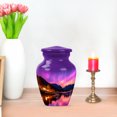 thumbnail image 7 of JAGASY Northern Lights Memorial Urn for Ashes Adult Male, Purple Small Urns for Human Ashes Keepsake, Lake Decorative Urns for Mother, Mountain Cremation Urn for Father, (3 Inch), 7 of 7