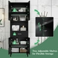 thumbnail image 5 of 70.9" High Freestanding Tall Bathroom Cabinet with a Drawer, 2 Cabinets, 4 Soft-Close Doors, 2 Adjustable Shelves, Open Storage, for Bathroom, Living Room, Laundry Room, 5 of 9