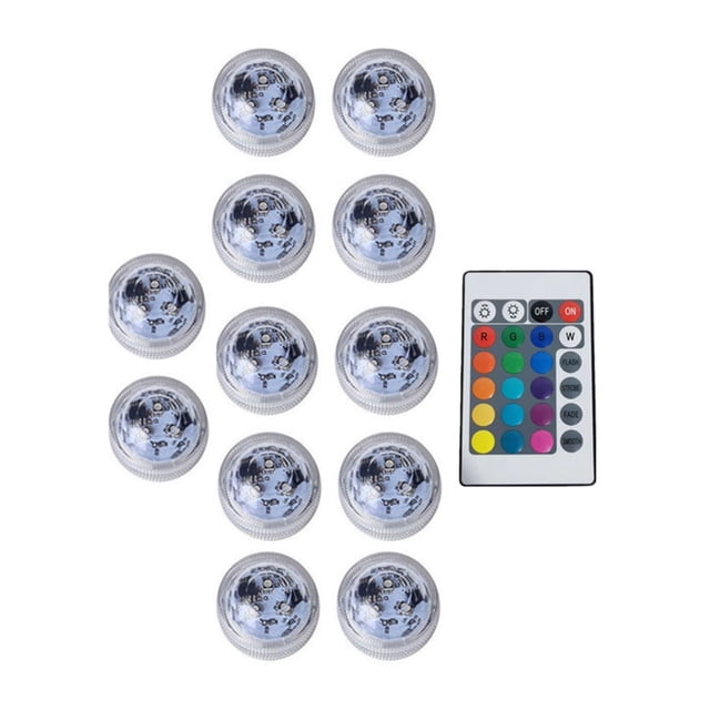 Under Water Led Light IP68 Waterproof Battery Operate RGB Submersible For Swimming Pool Fish Tank Pond Wedding Party Decoration ,Easy to Install