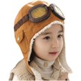 thumbnail image 4 of Gpaecead Kid's Boys Girls Solid Color Solid Ribbed Beanie Hat Cute Knitted Hat Warm Hat Coffee, 4 of 8