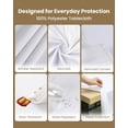 thumbnail image 4 of Kitchen White Rectangle Table Cloth 2 Pack [60x102 Inches] Nappe de Table Rectangulaire Machine Washable Polyester Table Cover for Dining, Picnic, Parties, Events, Weddings and Restaurants, 4 of 10