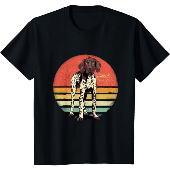 GSP Shirt Retro German Shorthaired Pointer Dog GSP Mom Dad T-Shirt