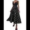 thumbnail image 3 of Vestidos de Verano para Mujer 2025, Vestido con Corsé Floral y Cuello de Lechera. Negro L, 3 of 10