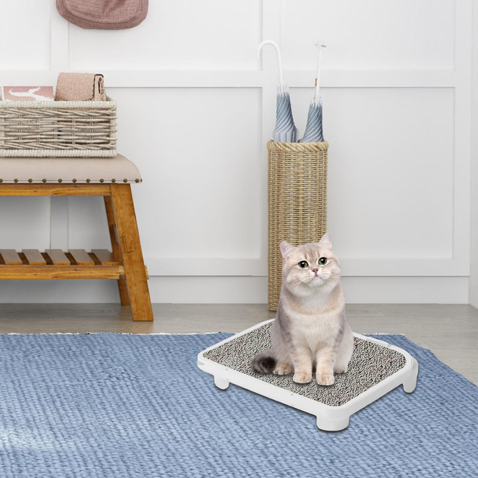 Bvdfgk Cat Litter Mat Floor Carpet Scratch Resistant Cat Litter Trapping Mat for Indoor white
