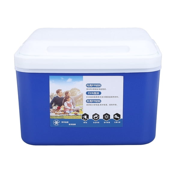 Kitchen Organization Insulated Portable Cooler, Large Capacity Portable Cooler Box 5L for Travel Blue