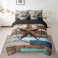 thumbnail image 2 of Castle Fairy Texas Stars Bedding Comforter Set,Abstract Vintage Cabin Full Bedding Set, 2 of 8