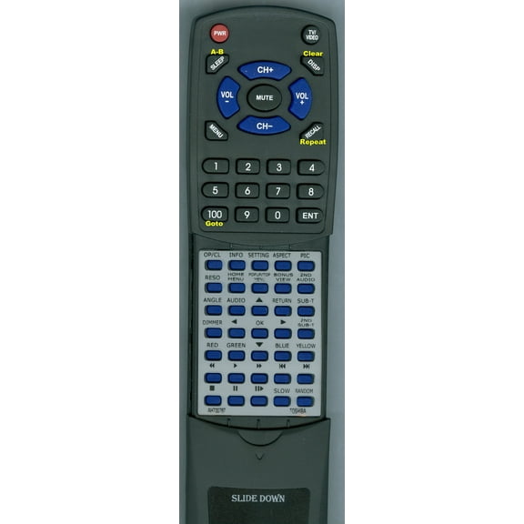 Replacement Remote for TOSHIBA AH700767, RTAH700767, SER0378, BDX2500, BDX2500KU, BDX2700, BDX3000