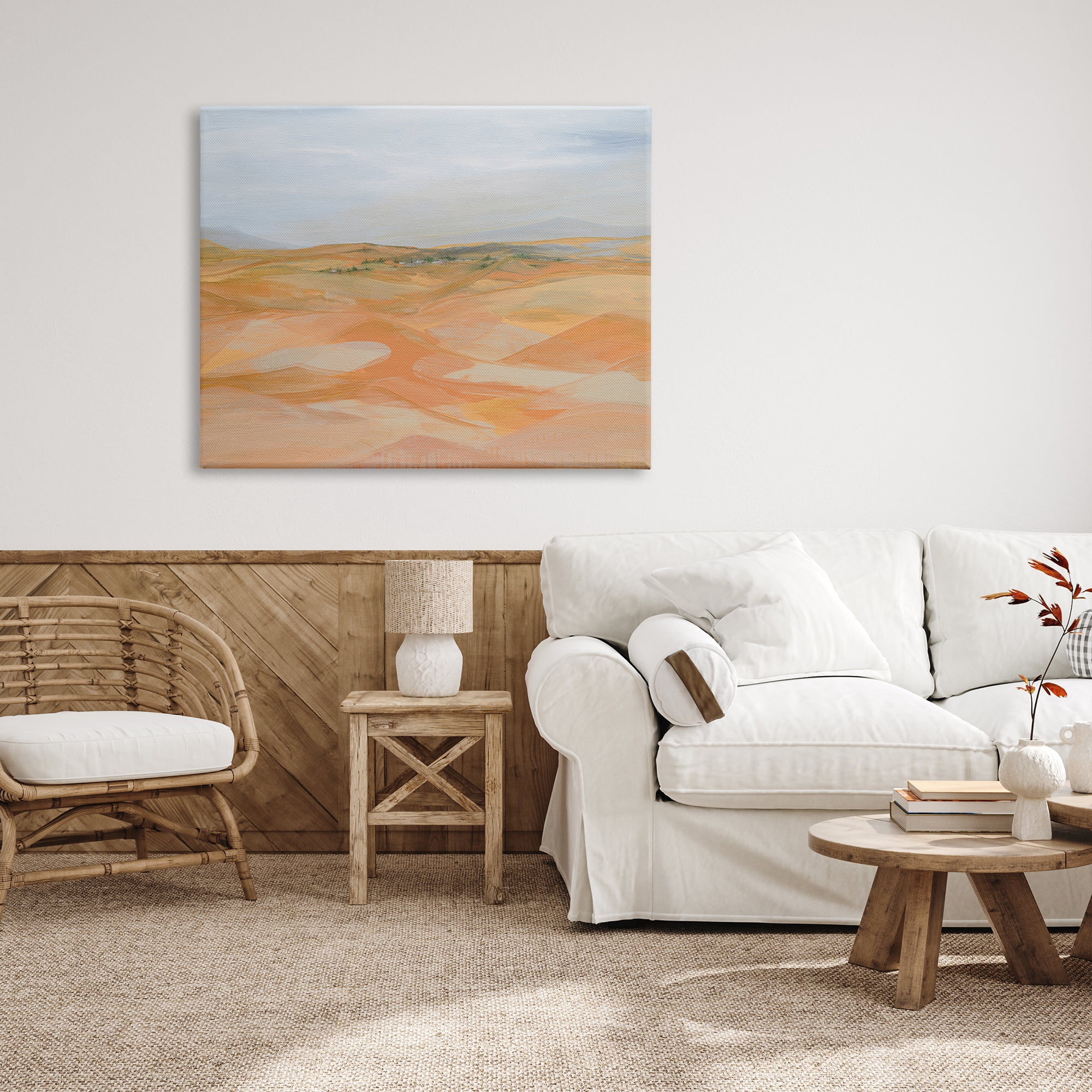 Stupell Industries Abstract Desert Dunes Nature Painting Gallery Wrapped Canvas Print Wall Art, 48 x 36