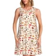 thumbnail image 1 of Disketp Retro Autumn Mushrooms para Vestido sin Mangas para Mujeres, Vestidos de Verano para Mujeres, Casual y Holgado para la Playa, 1 of 7