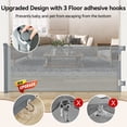thumbnail image 6 of Retractable Pet Gate, Domipet 120" Extra Wide ABS Expandable for Livingroom Outdoor, Gray, 6 of 7