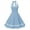 Blue - Polka Dots, variant on IBTOM CASTLE Women's Vintage Polka Dot Audrey Dress 1950s Halter Retro Cocktail Prom Dress Rockabilly Wedding Hepburn 50's 60's Party Swing Gown S Blue - Pleated