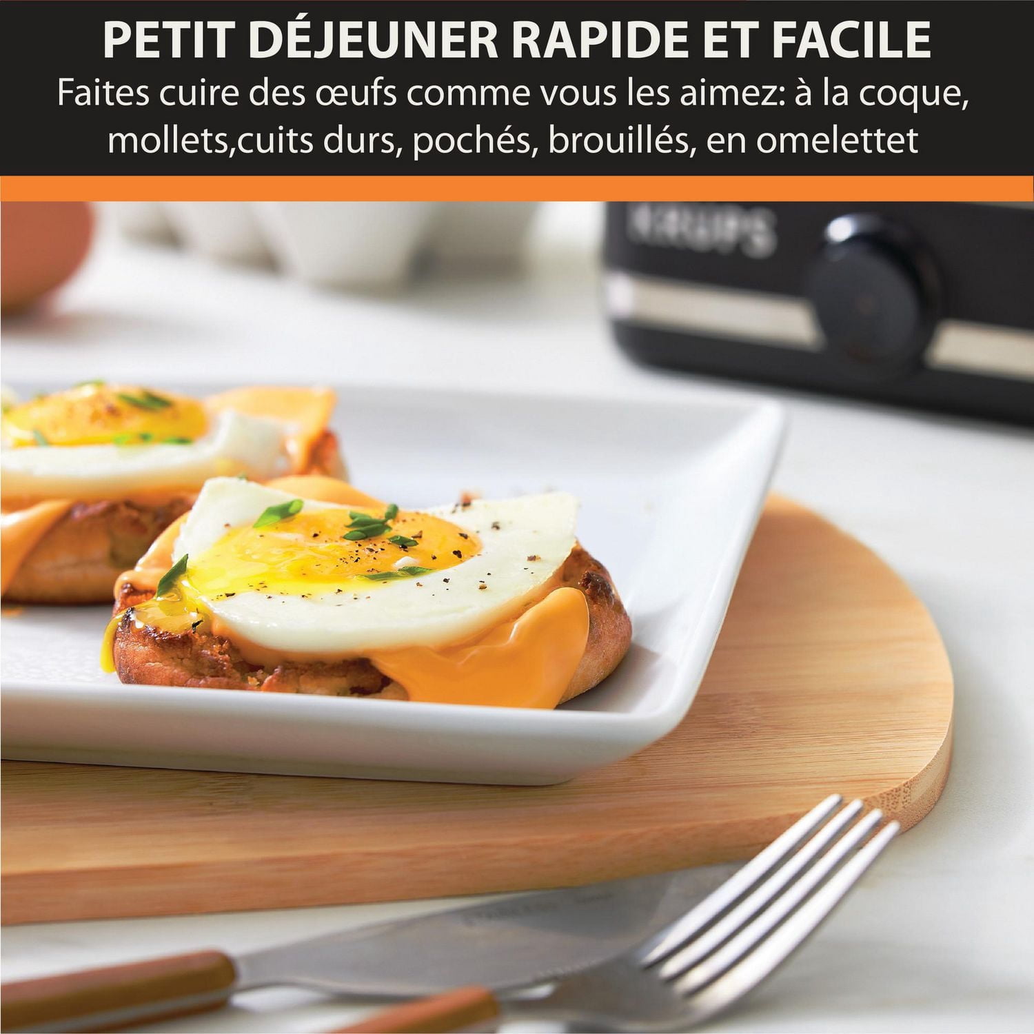 KRUPS Simply Electric Rapid Egg Cooker,  6-Egg Capacity for Hard Boil, Poached, Scrambled, Omelet