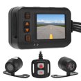 thumbnail image 1 of Driving DVR, Front Rear Dash Cam 2in Screen Waterproof  Recording Dual Lenses Parking Protector  For Motorcycle, 1 of 8