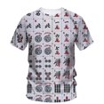 thumbnail image 1 of Nouveaux T-Shirts Graphiques ity mahjong pour Hommes Été Décontracté Amusant Imprimé Col Rond Manches Courtes, 1 of 5