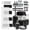 Black, variant on Lammaloe Modern Black Bathroom Accessory Set with Shower Curtain