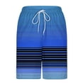 thumbnail image 6 of lcziwo Board Short Swimsuit for Men Print Rash Guard Drawstring Elastic Waist Swim Short Summer Fathion Beach Short with Lined Blue M, 6 of 7
