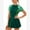 Green+Green Leaf, variant on IDOPIP Short Sleeve Swimsuits Swim Dress Women Rash Guard One Piece Swimwear with Skirt Bathing Suit S-2XL