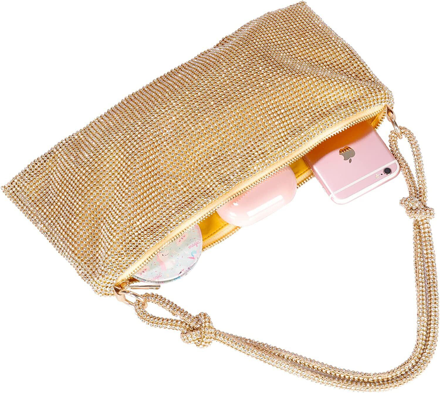 Shiny Wedding Clutch Handbag for Women Girls Glitter Shoulder Bag Wedding  Purses Dating Bag All-matching Evening Bag Handbags
