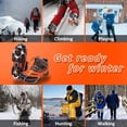 thumbnail image 4 of Crampones para zapatos, tacos de tracción, empuñaduras de nieve para hielo con 19 púas de acero inoxidable, garras, botas antideslizantes, púas para caminar, escalar y caminar, 4 of 5