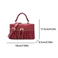 thumbnail image 3 of Elegante Bolso Cruzado Cuerpo Hombro para Mujeres Cuadrado () Rojo, 3 of 9