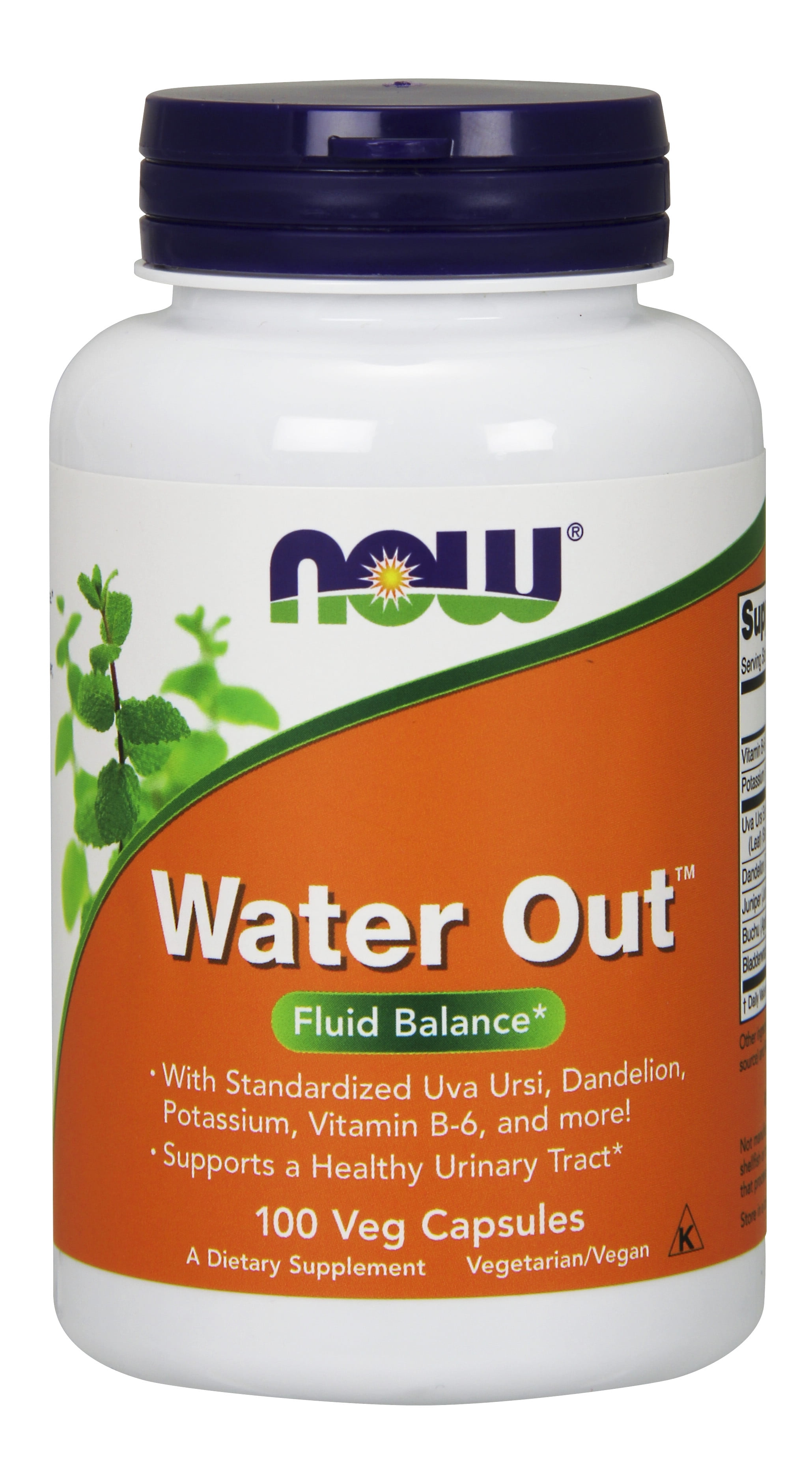 NOW Supplements, Water Out With Standardized Uva Ursi, Dandelion