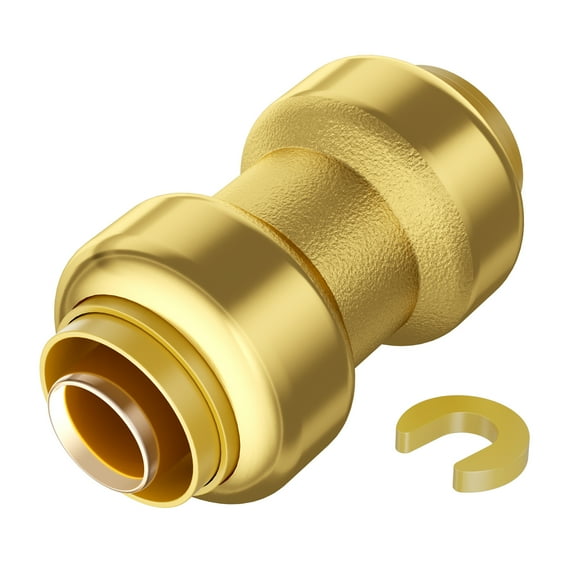 KFFKFF Pipe Accessories, 3/4" 12PCS Brass Pipe Accessories, Direct Push Brass Air Connectors, Robust Plumbing Adapter for Heating/Shower Infrastructure, Water Pipelines