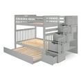 thumbnail image 5 of Bedz King Stairway Bunk Beds Full over Full with 4 Drawers in the Steps and a Twin Trundle, Gray, 5 of 9