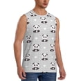 thumbnail image 2 of Fotbe Panda Bear Men's Camiseta sin Mangas Estampada para Hombres, Playera Casual para Gimnasio, Entrenamiento, Playa-Large, 2 of 7