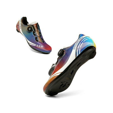 

Daeful Unisex Bike Shoe Mountain Cycling Shoes Road Sneakers Rotating Buckle Lightweight Bicycle Sneaker Exercise Colorful Road Cycling 8