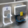 thumbnail image 2 of White Sink Organizer Kitchen Sink Soap Dish Drainer Sink Drainer Kitchen Suction Cup Sponge Storage Rack Kitchen Accessories Storage Tools, 2 of 5