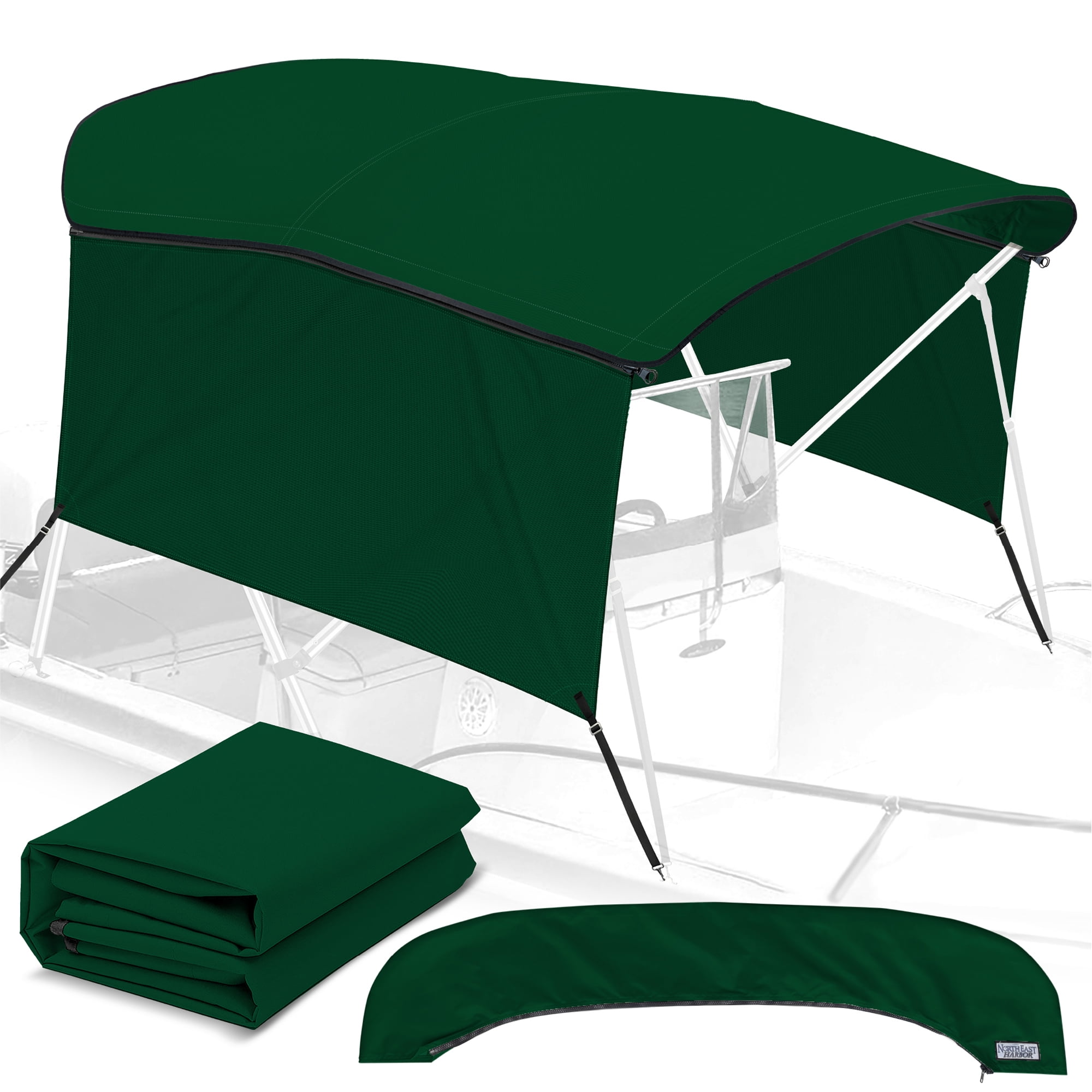 KNOX 3Bow Bimini Top Universal Replacement Canvas Cover with Side
