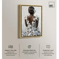 thumbnail image 2 of Her Ivory Blossom Dress Canvas Inspiring Women Protraits by Art Remedy, Gold Frame, 36" x 54", 2 of 7