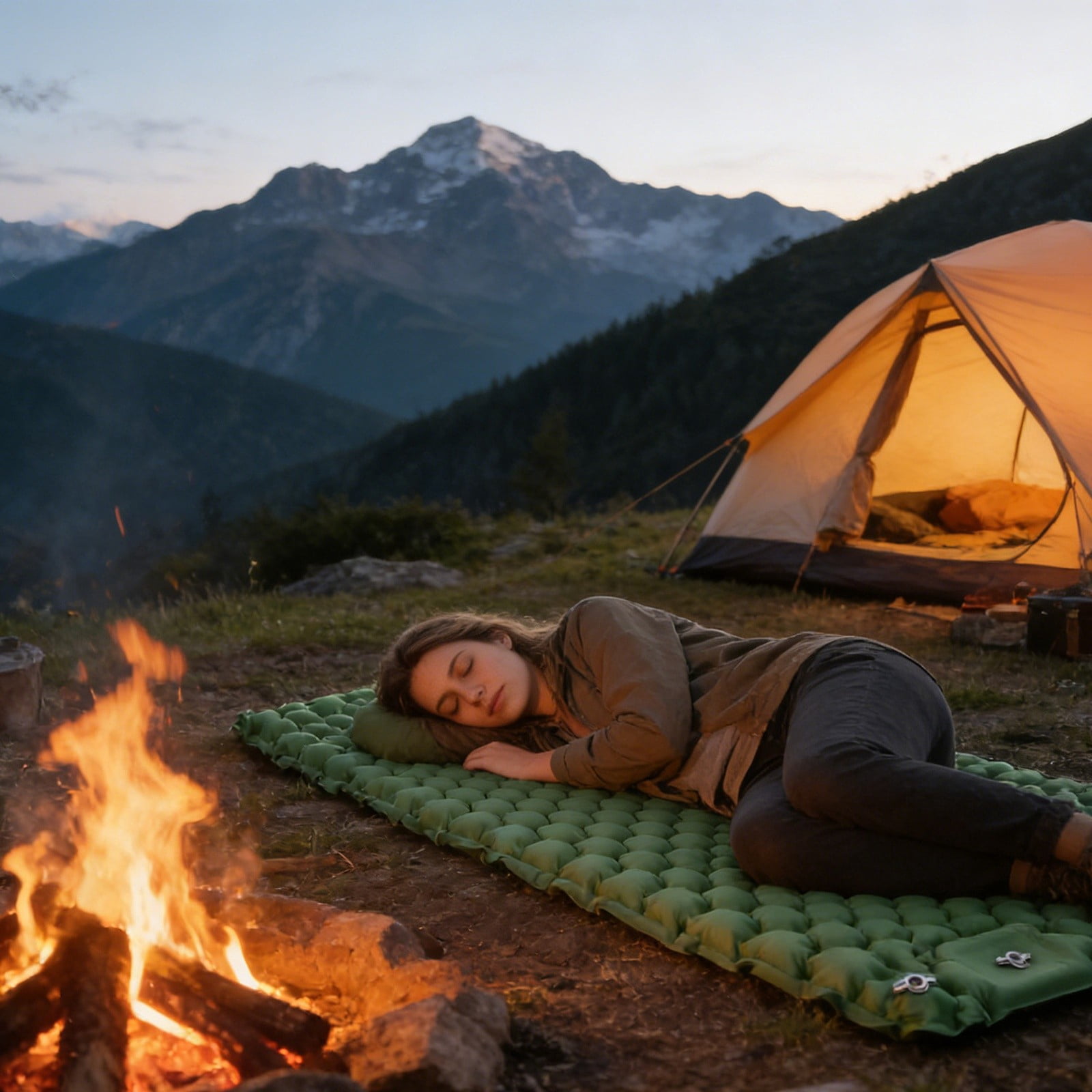 Double Inflatable Sleeping Pad for 2 Person - Camping Mattress for Backpacking Hiking Traveling, Compact Ultralight Portable Air Mattress for Tent, Ideal for Couples and Outdoor Adventures