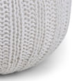 thumbnail image 4 of Simpli Home Shelby Hand Knit Round Pouf in Cream, 4 of 6