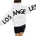thumbnail image 2 of Essentials Women's Hoodie Fashion Letter Print Long Sleeve Hooded With Pocket Athletic Pullover Sweatshirt White, 2 of 4