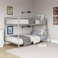 Mainstays Small Spaces TwinoverTwin Low Profile Junior Bunk Bed, Silver