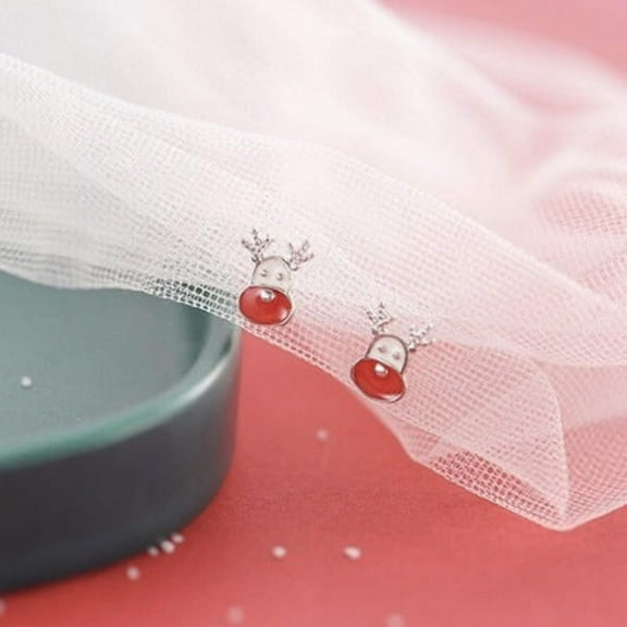 Rudolph Stud Silver Earrings