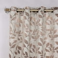 thumbnail image 2 of Superior Blackout Leaves Curtains Set of 2, Light Filtering Grommet Curtain Panel Set, White-Copper, 52"W x 63"L, 2 of 8