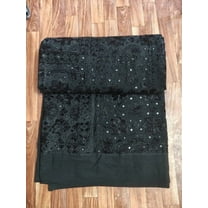 Silk Embroidered Art Deco Luxury & Royal Art Cotton Bedspreads, 55X85 Inches, Mirror Work