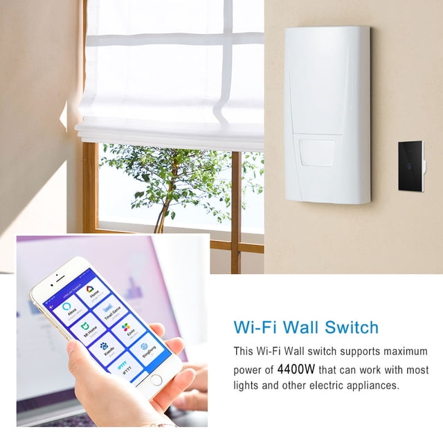 Interruptor Inteligente De Caldera Wi-Fi, Interruptores De Calentador De Agua, Control Remoto Por Voz, Panel Táctil, Temporizador, Trabajo Al Aire Libre, Hogar Yuarrent HA024310-02